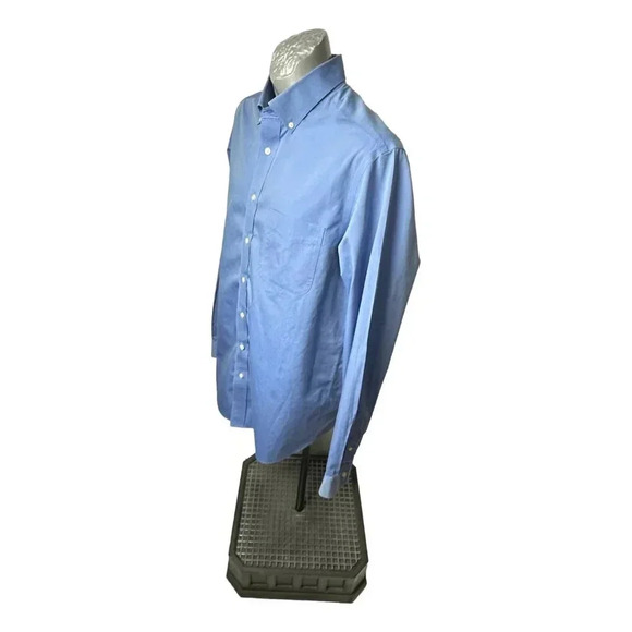 Eddie  Bauer Mens Shirt Size LT Long Sleeve Blue Large Tall - Picture 2 of 5